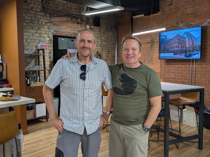 James Batchelor MBE founder of Alertacall and Mark Miller COO of Constellation Software and Executive Chairman Volaris